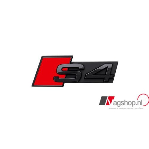 Zwart S4 grille embleem voor de A4 8W 2016-2019